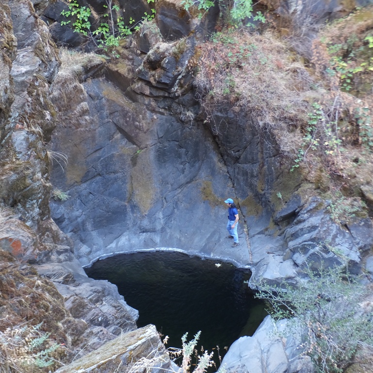 Me at deep pool carved out of rock