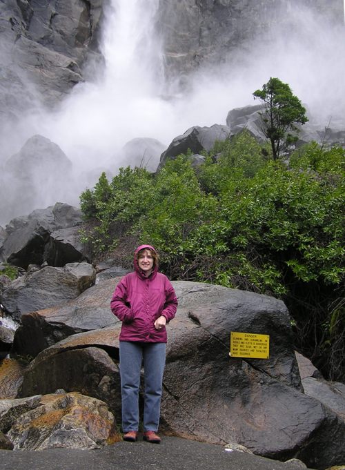 Norma near the base of the waterfall