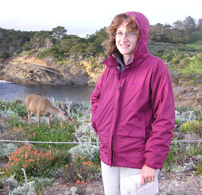 Norma with deer in background