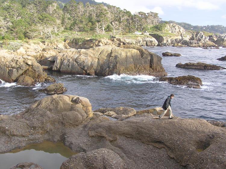 Ken exploring the rocks