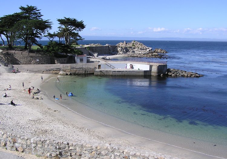 Beach and water at Lovers Point Park