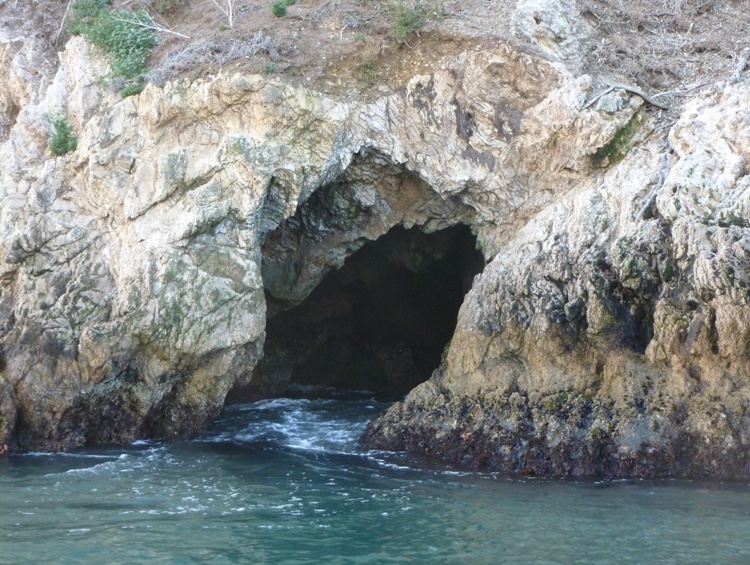 Cave opening in rock