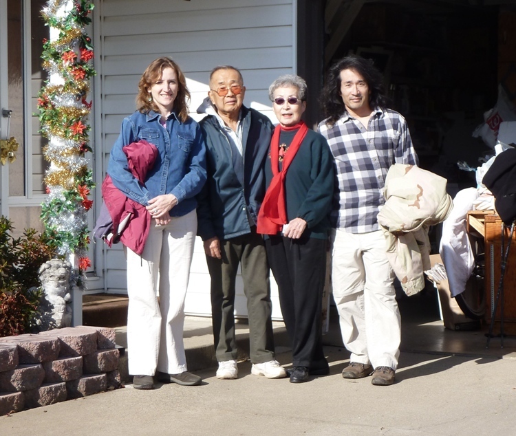 The four of us ready to walk