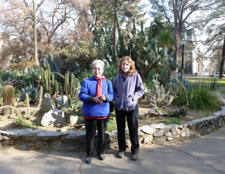 Mom and Norma in front of cacti