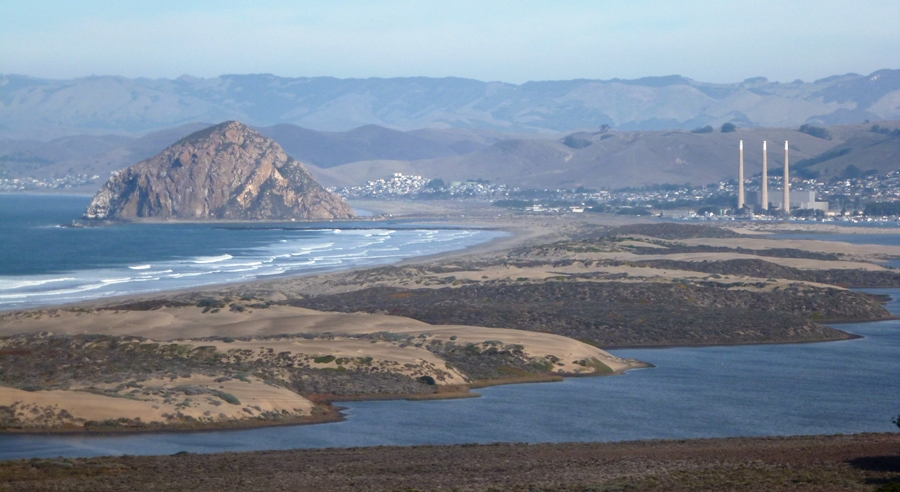 Morro Rock to our north along with the town of Morro Bay