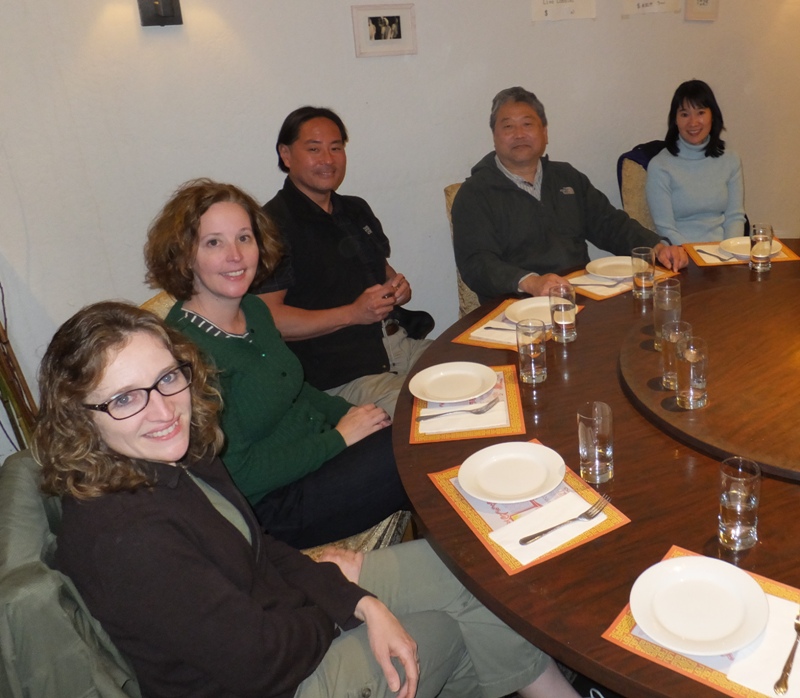 Group photo seated at table