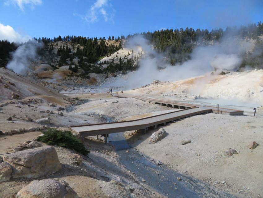 Boardwalk over hot ground