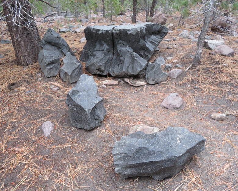 Broken lava rocks