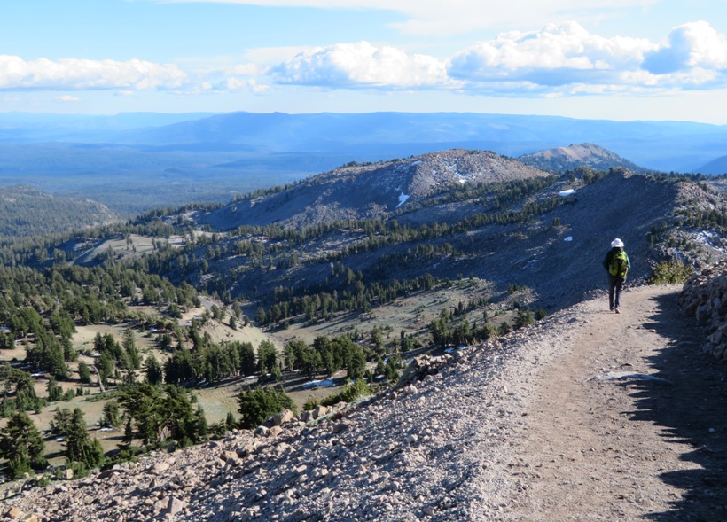 Norma hiking down switchback