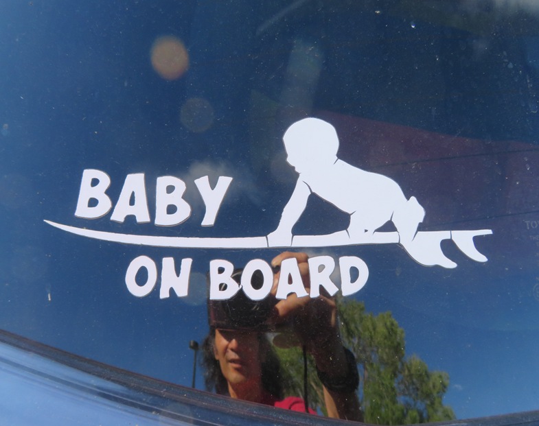 Baby on SUP sticker