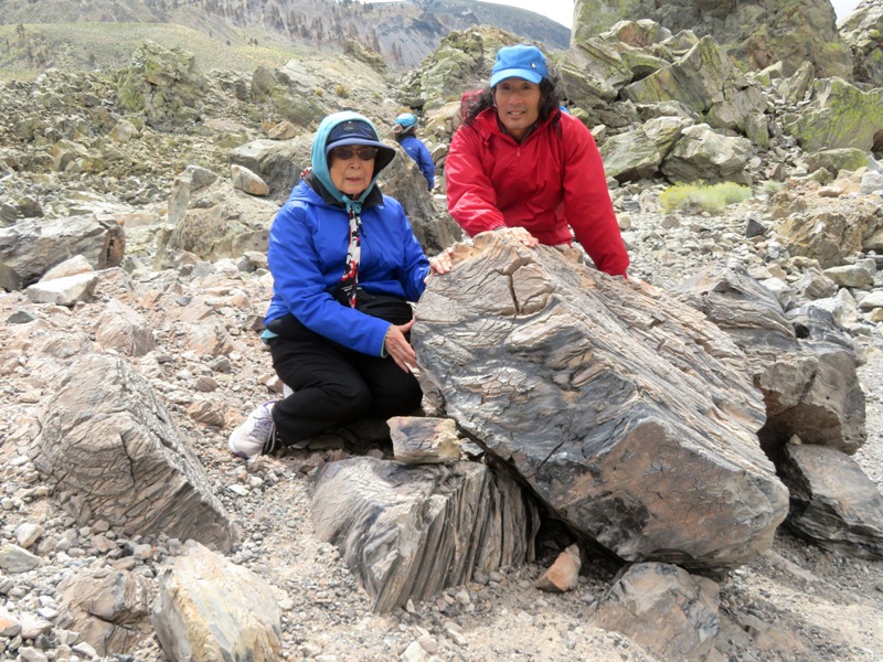 Mom and I with a big rock