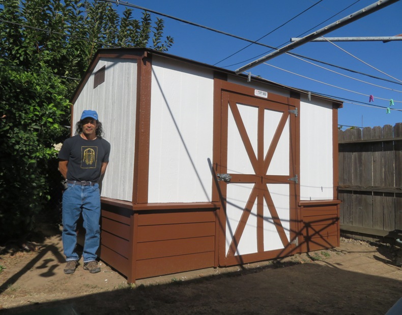 Me with painted shed