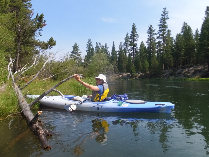 Norma in her kayak