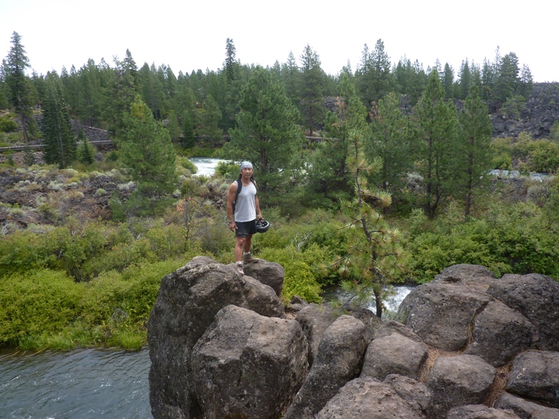 Me standing on big rocks