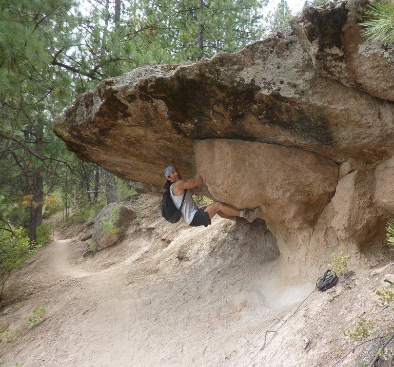 Me at rocky overhang