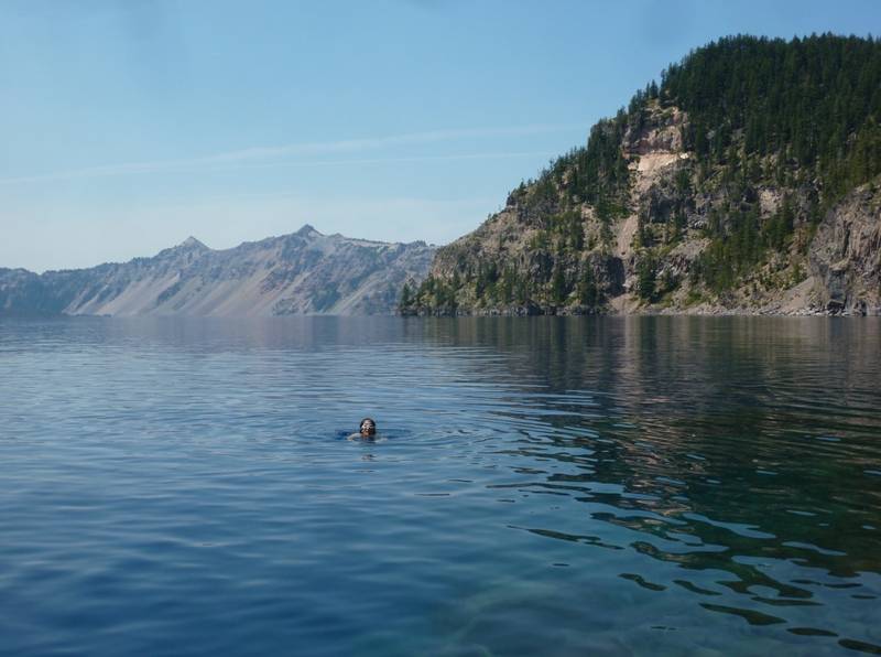 Swimming in a deep section