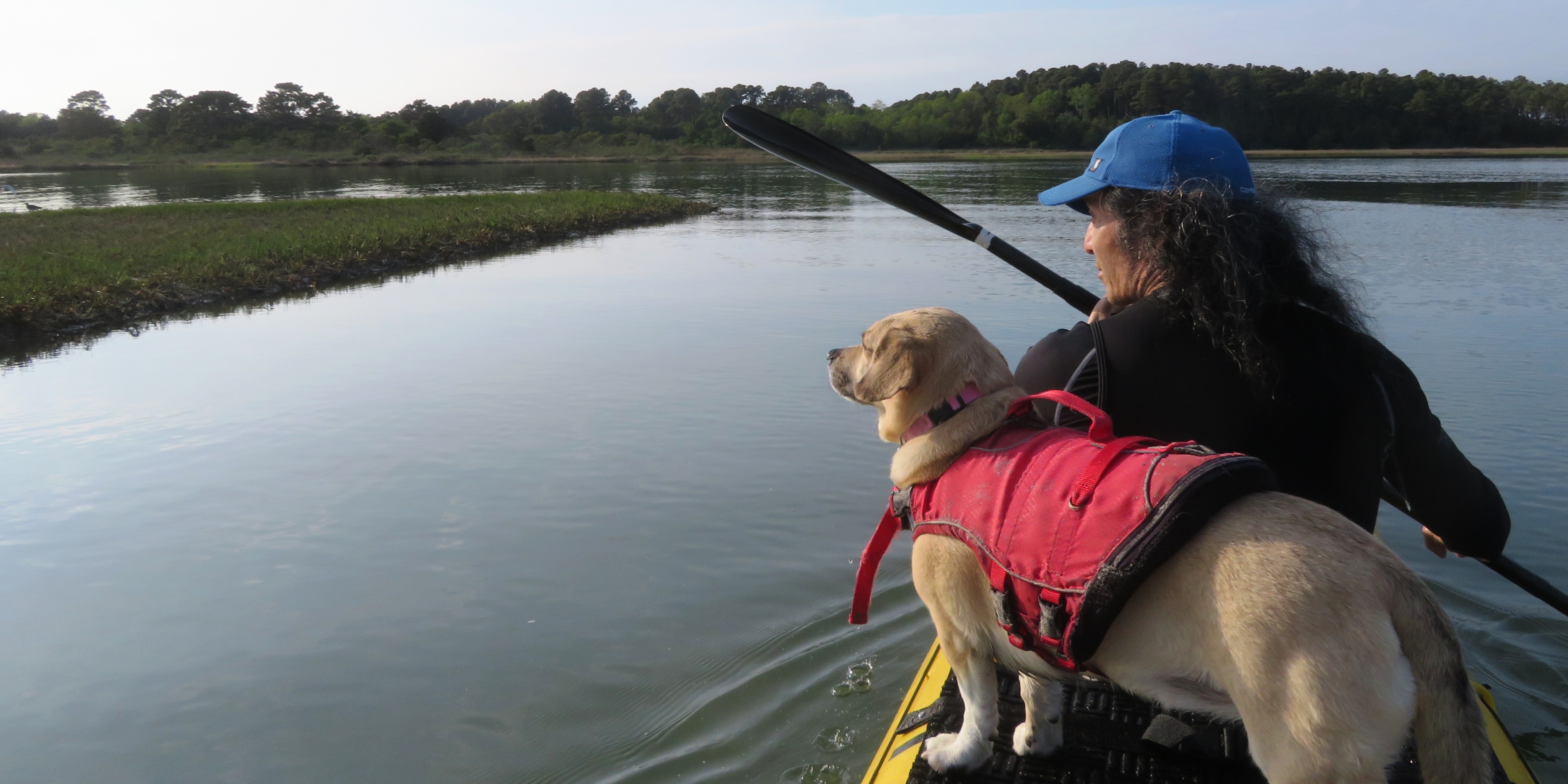 Daphne and I kayaking on the Virginia Inside Passage