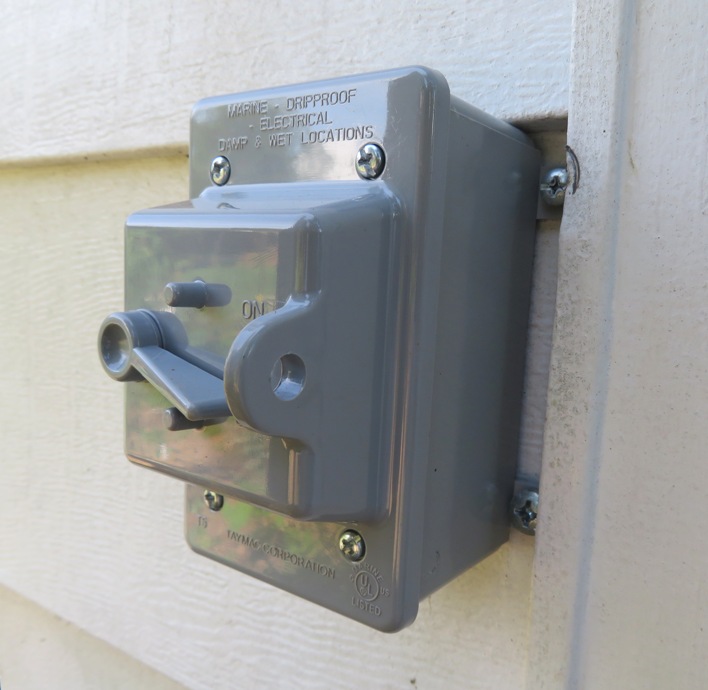 Outlet box and switch