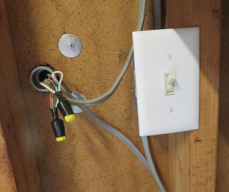 Wiring on left controls outside light