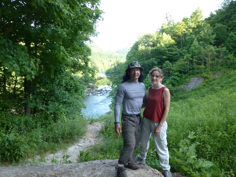 Norma and I with the Youghiogheny River in the background