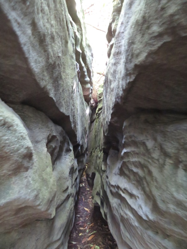 Narrow passage between rocks