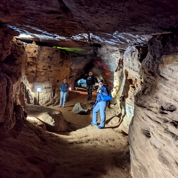 Looking through the cave