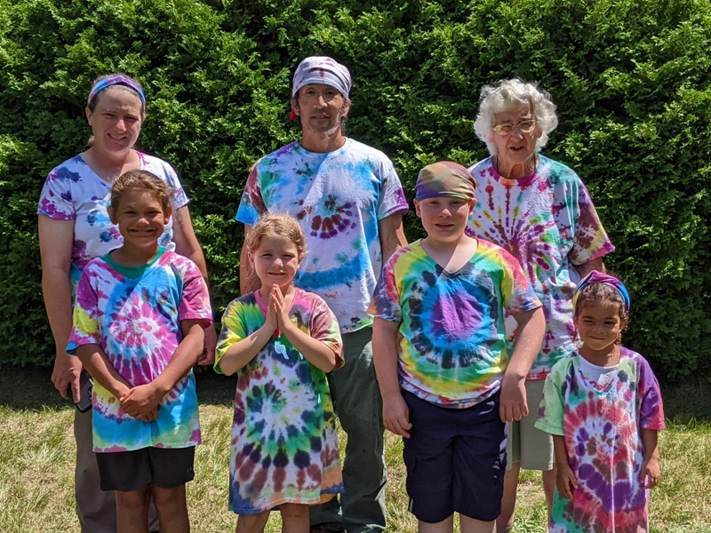 Wearing our tie-dye