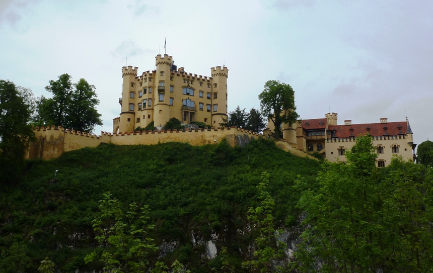 Hohenschwangau Castle on a hill