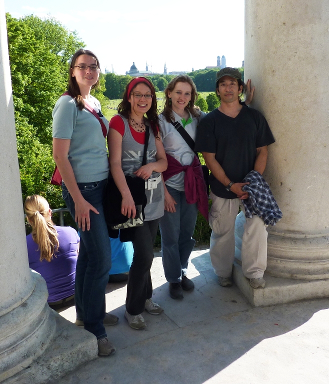 Rotraud, Annika, Norma, and I in the park