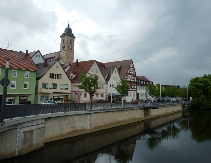 Nurtingen with dark skies