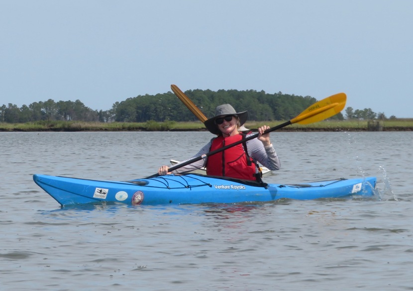 Stacy kayaking