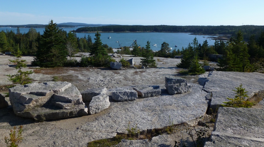 Rocky plateau with Webb Cove below