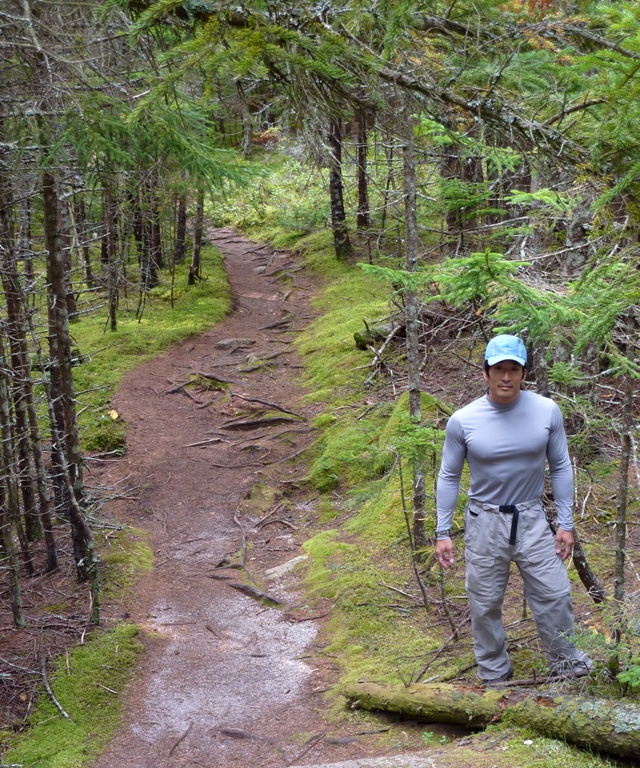 Me standing off to the side of the trail