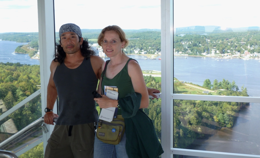 Norma and I in the observatory, feeling like we're on top of the world!