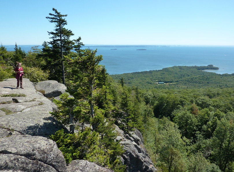 Norma standing on a rock at Ocean Lookout