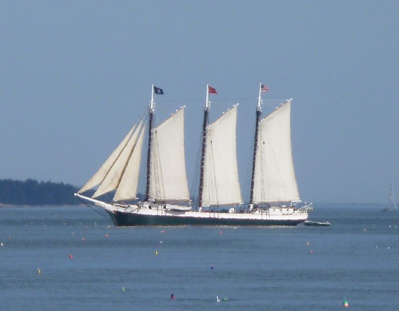 Three mast sailing ship