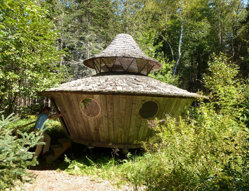 Outside view of yurt