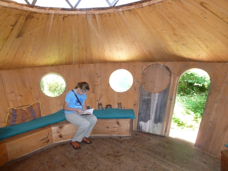 Inside view of yurt