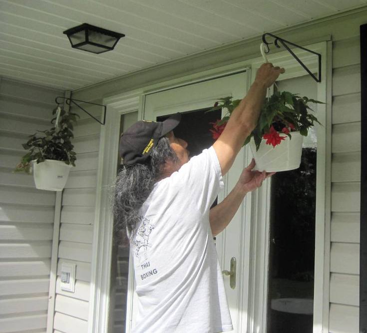 Me installing hangers