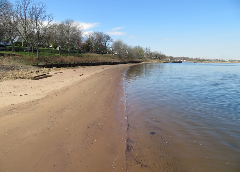 Beach next to ramp