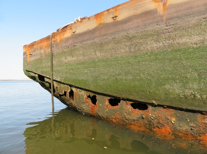 Holes on side of ship