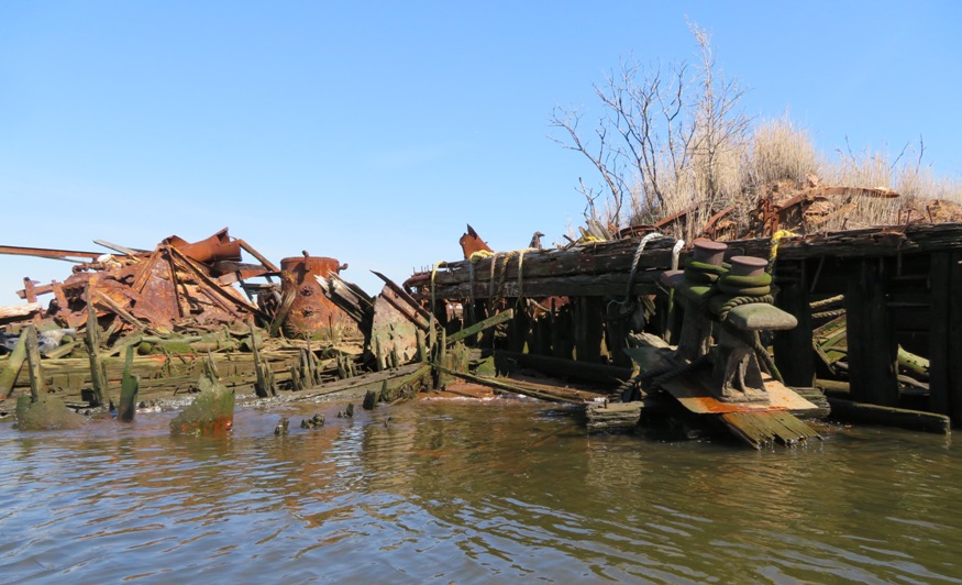 Fallen pier