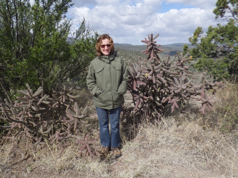 Norma with cane colla cactus