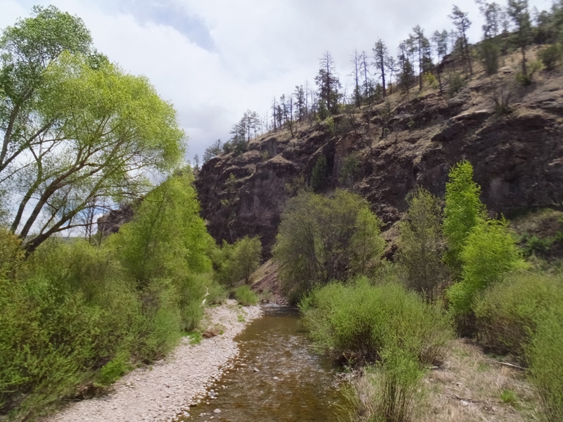 Eastward view of river