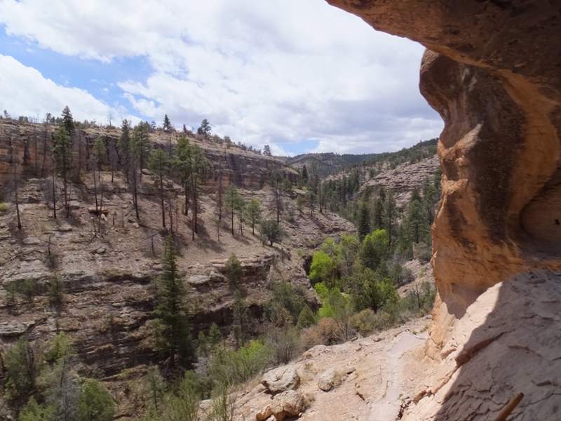 Looking out the cave