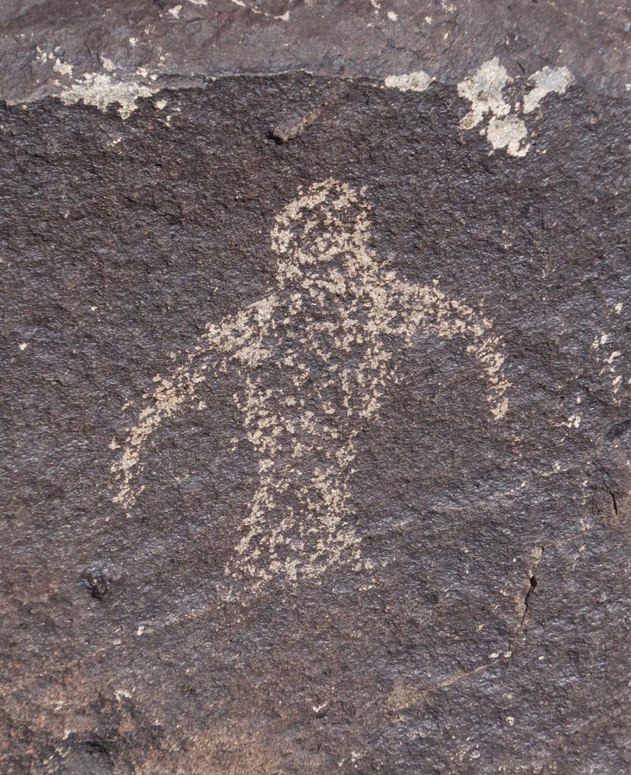 Petroglyph of Linux penguin