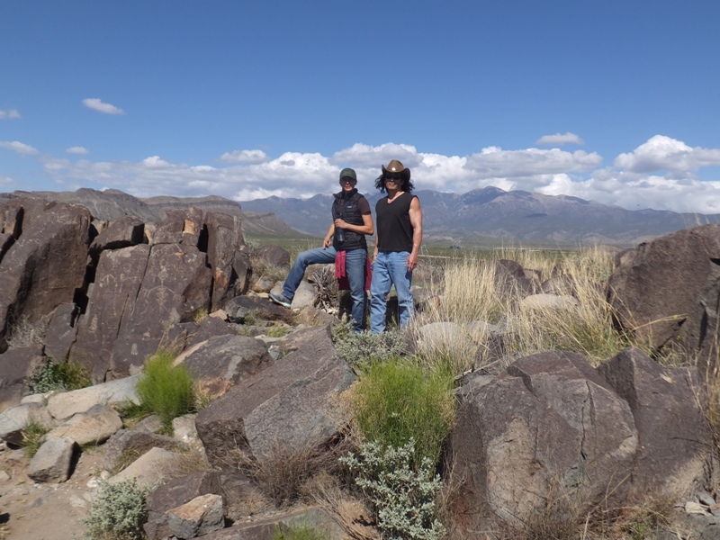 Carmen and I standing by rocks