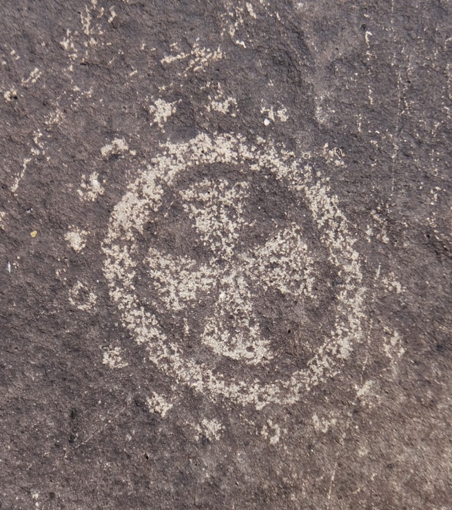 Petroglyph of an iron cross