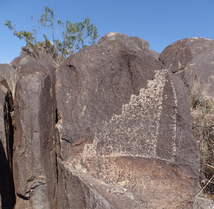 Petroglyph of stairs