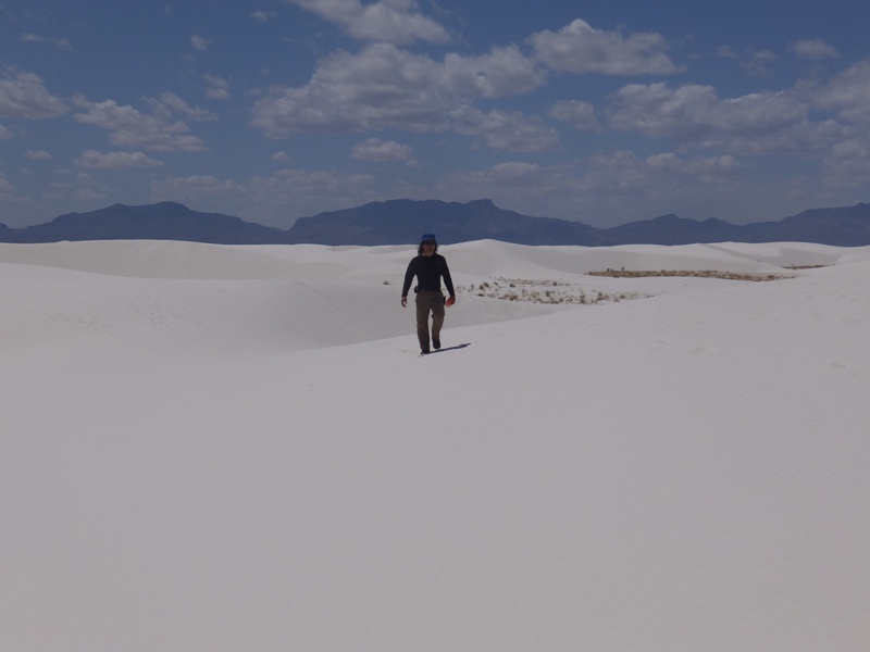 Me walking on the sand